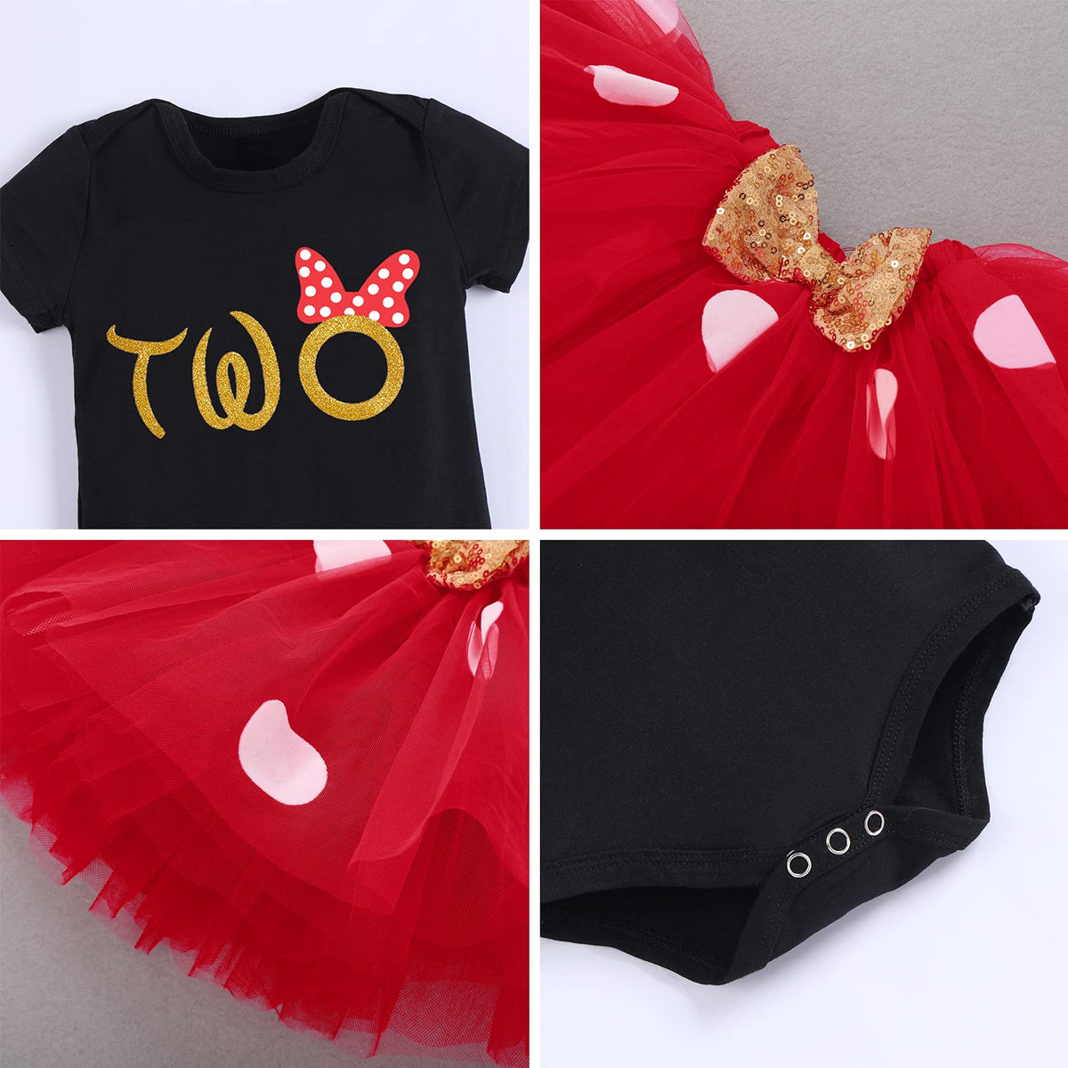 IMEKIS shiny sequins bowknot at waist for party flair