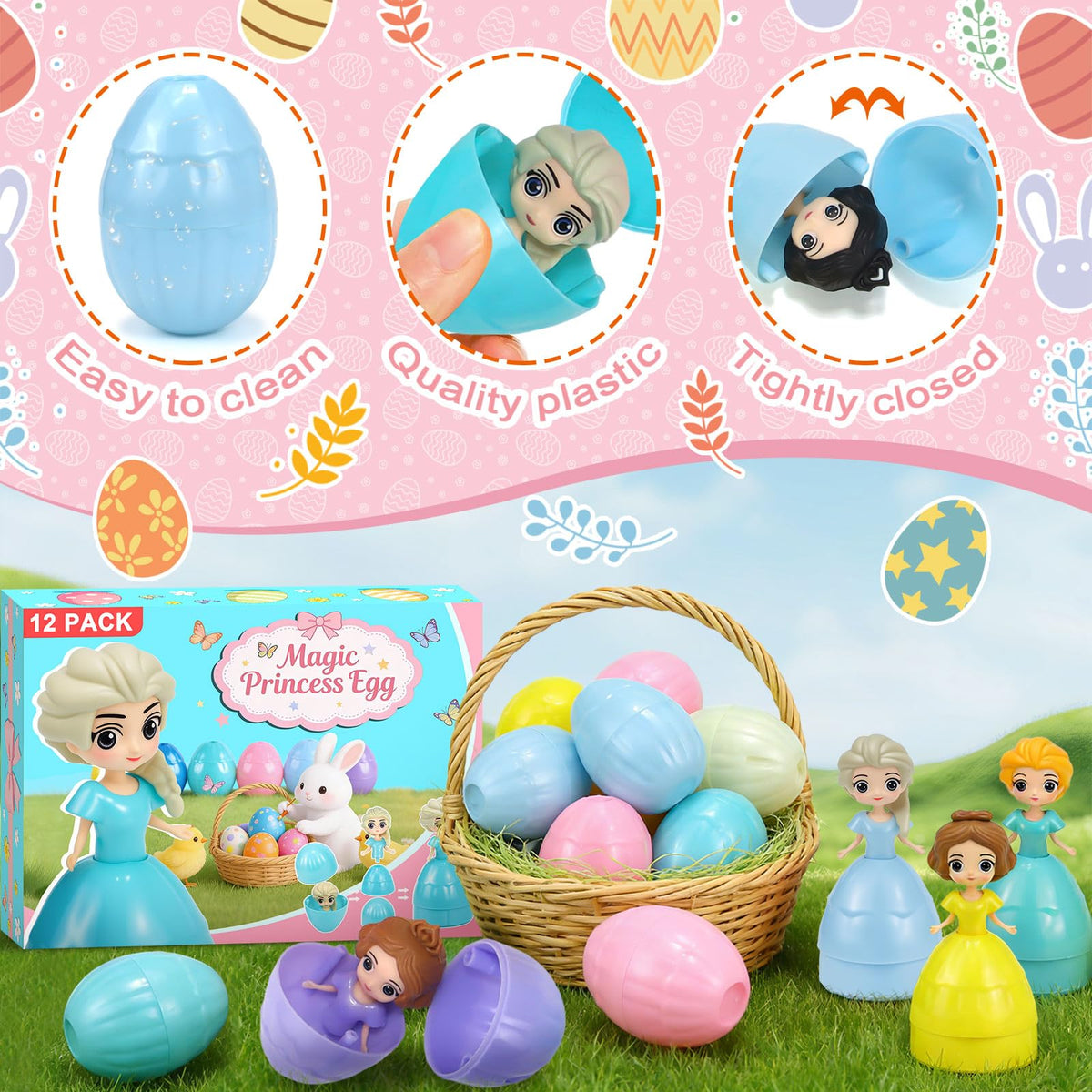 iMiibel Easter stickers included to embellish baskets and eggs.
