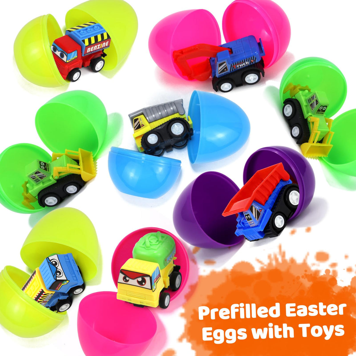 iMiibel pull-back car toys for dynamic Easter play