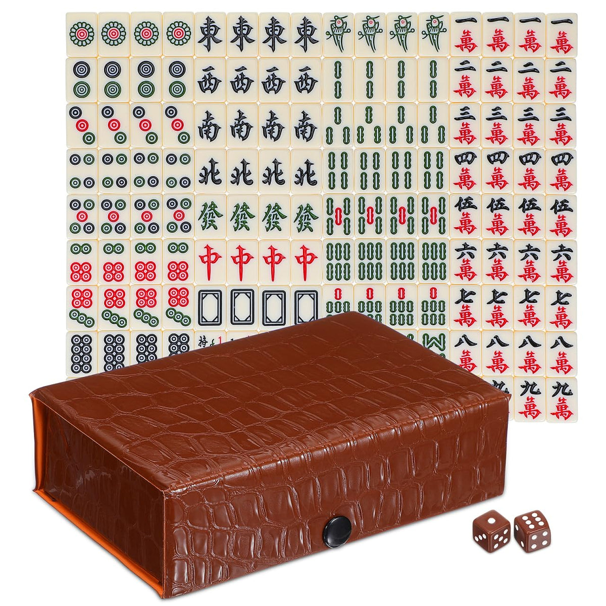 IMIKEYA mini mahjong tiles 146 for authentic home and travel play.