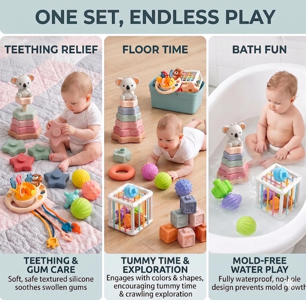 Imireux travel-friendly toy for strollers and car seats keeps babies engaged