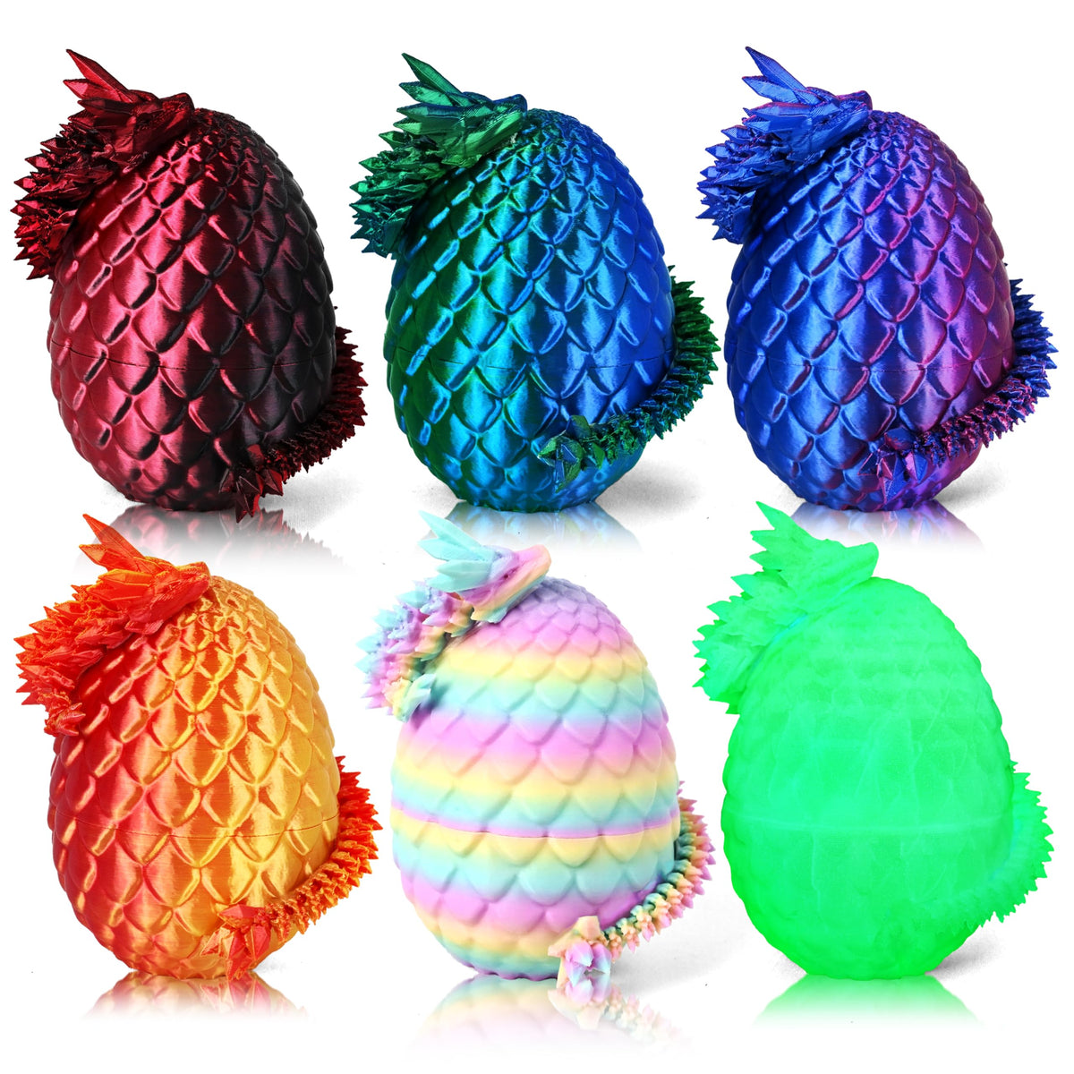 Impossmaker 8in Easter dragon egg with dragon inside, vivid texture for collectible display