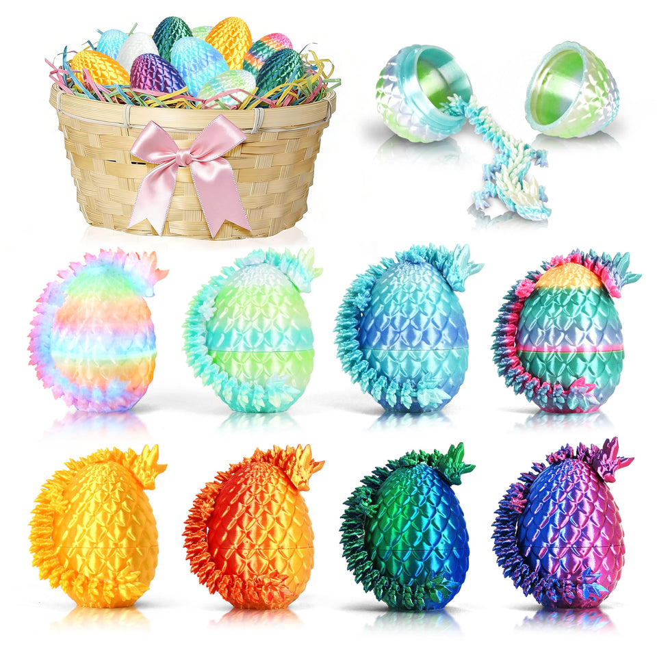 Impossmaker dragon egg 01 – 3D-printed dragon inside an egg, ideal for display.