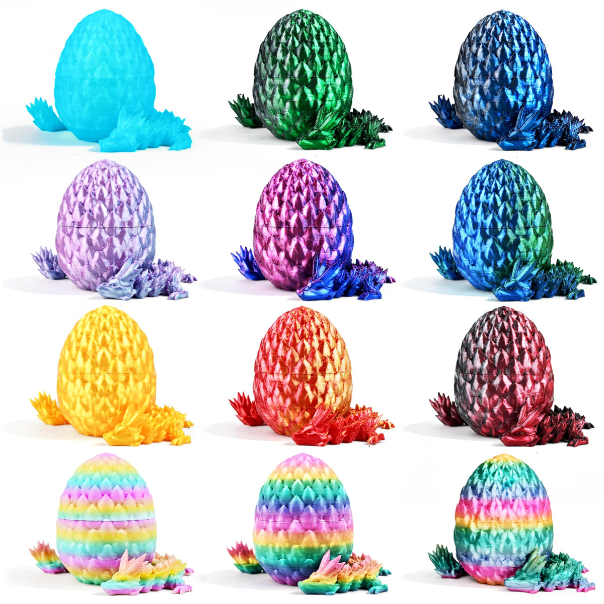 Impossmaker dragon egg assembly shows vibrant colors for Easter fun.