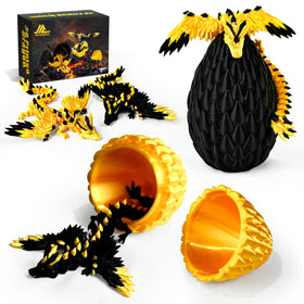Impossmaker dragon egg black-gold exterior shows dual-tone craftsmanship for display.