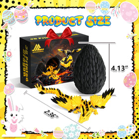 Impossmaker dragon egg gold-black dragon; vibrant contrast for display and play.