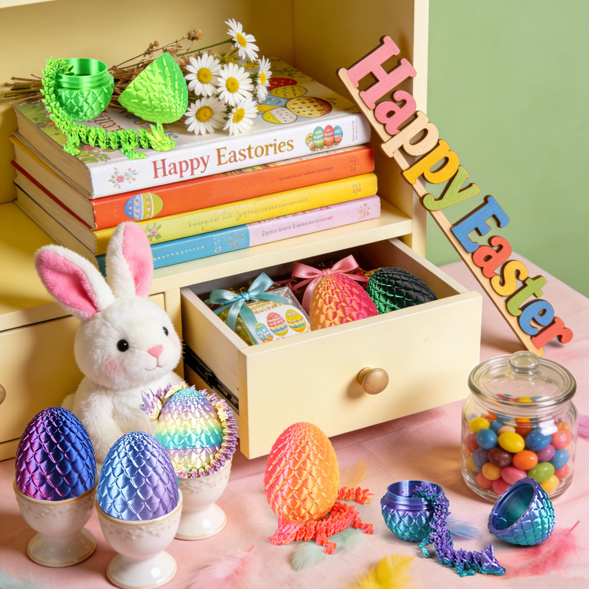 Easter basket dragon egg by Impossmaker, ideal basket stuffer for kids
