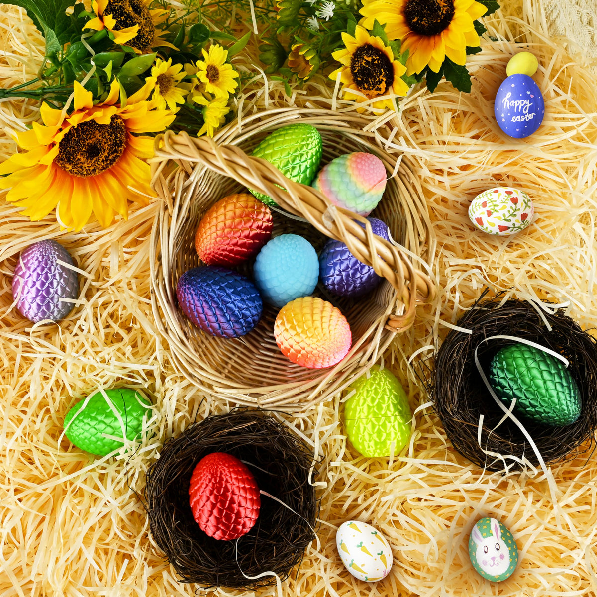 Durable PLA dragon eggs designed for lightweight, frequent handling