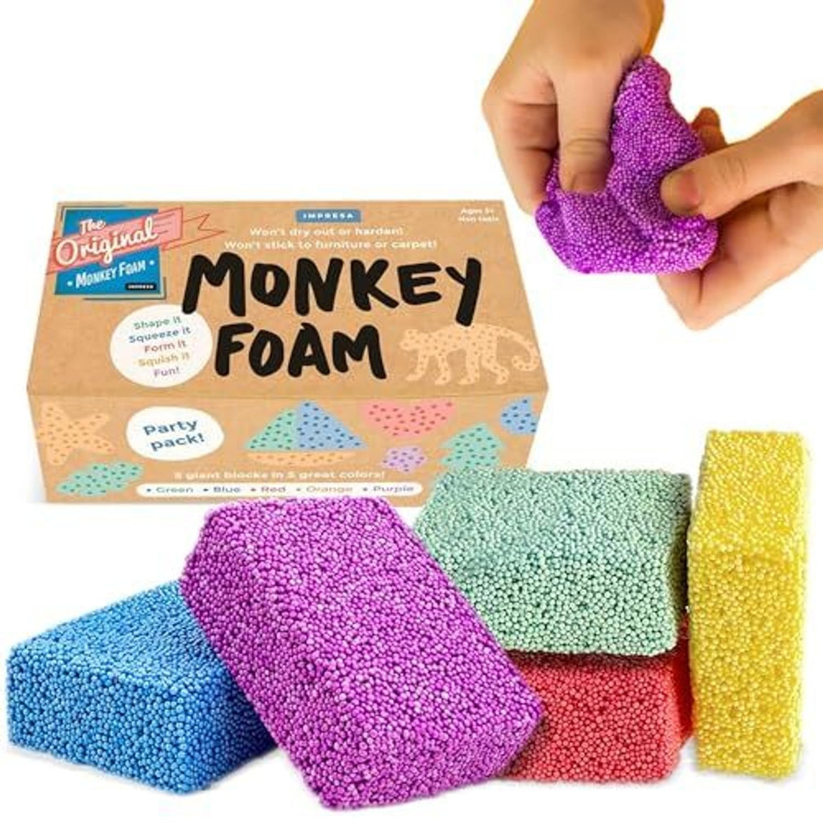 IMPRESA Monkey Foam giant blocks pack for endless creative play and mess-free fun