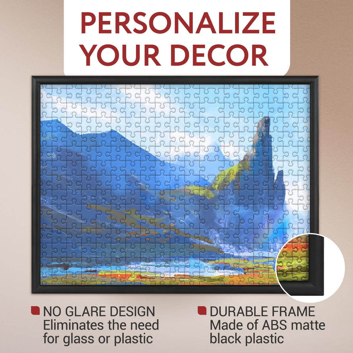 IMPRESA 1000-piece fit keeps puzzles secure and neatly presented