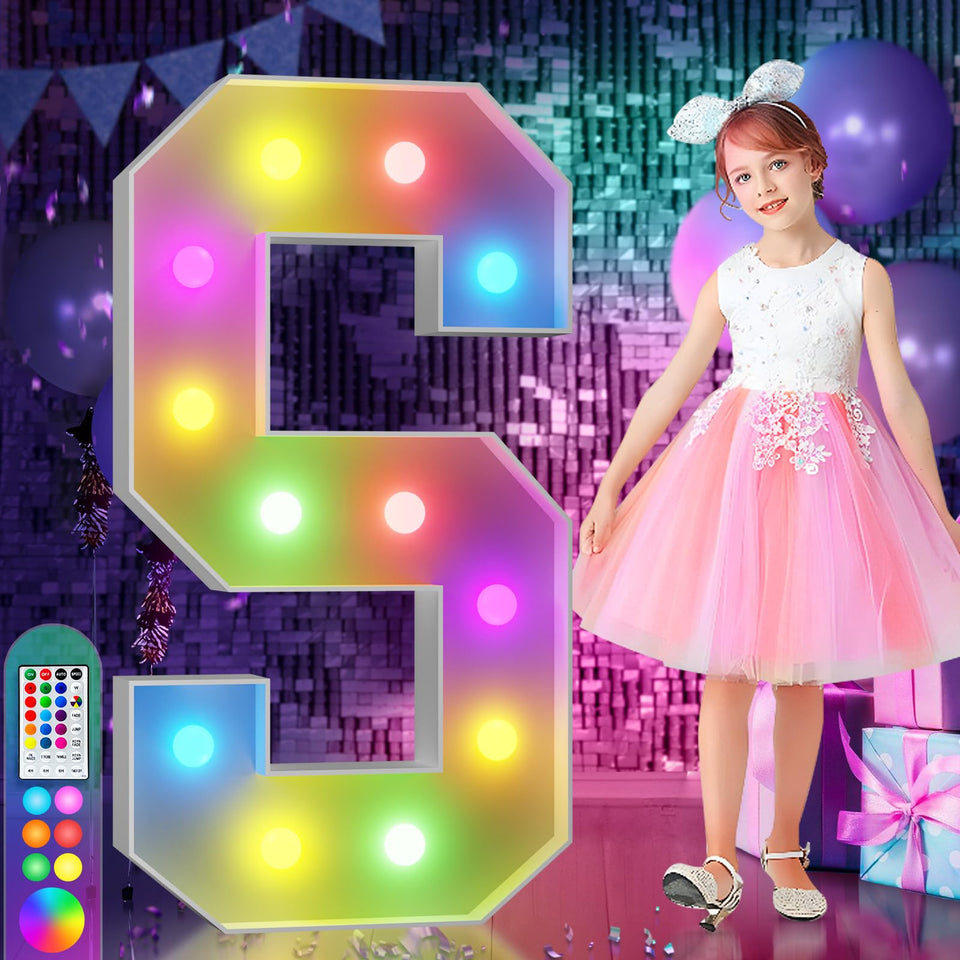 imprsv 4ft marquee letters S with remote illuminate party spaces
