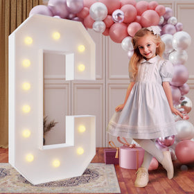 imprsv 4ft marquee letter C front view for standout party decor inspiration