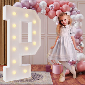 Imprsv 4ft marquee letter P light kit adds warm illumination to events.