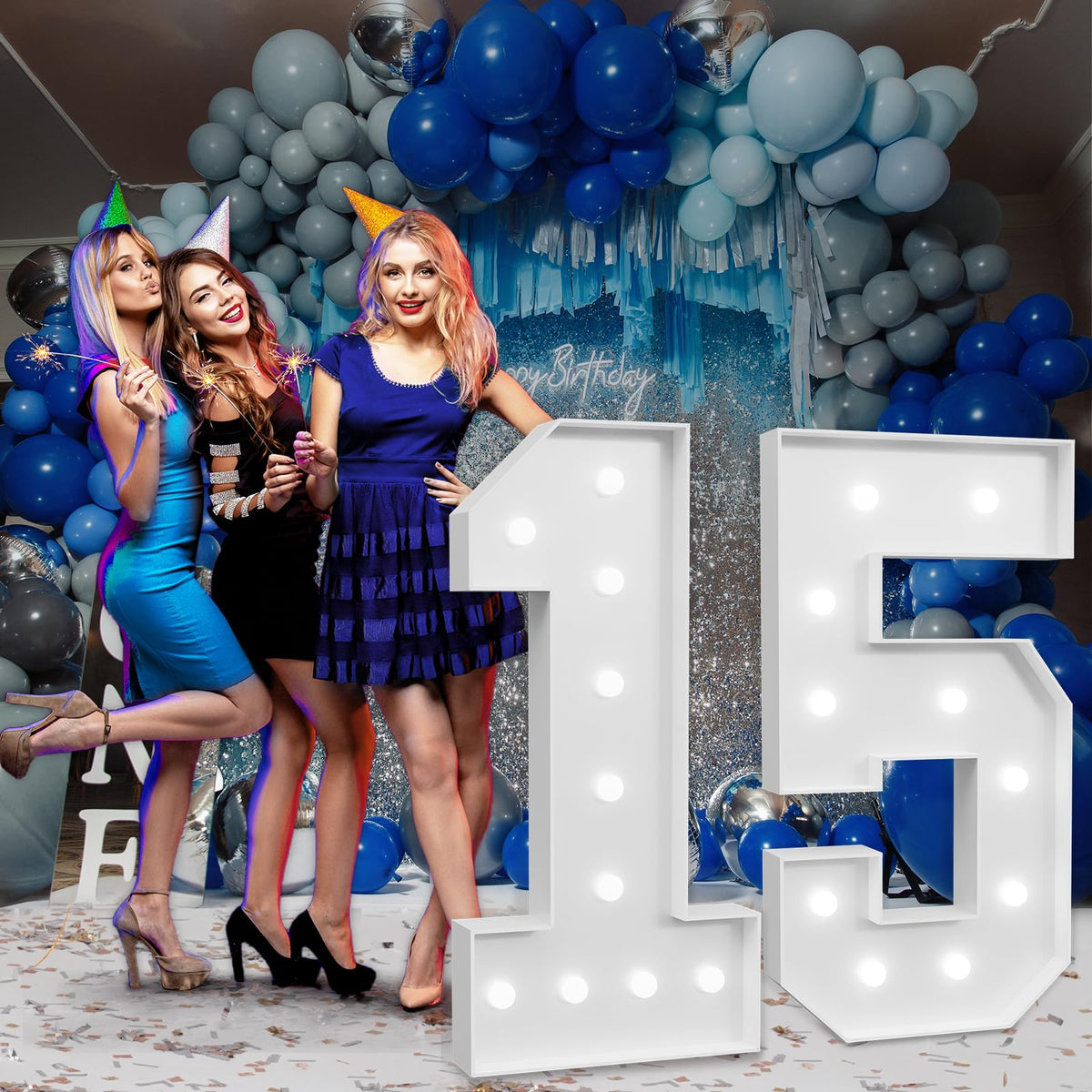 Imprsv anniversary decor number 15 offers a luminous focal point.