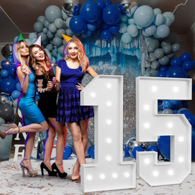 Imprsv anniversary decor number 15 offers a luminous focal point.