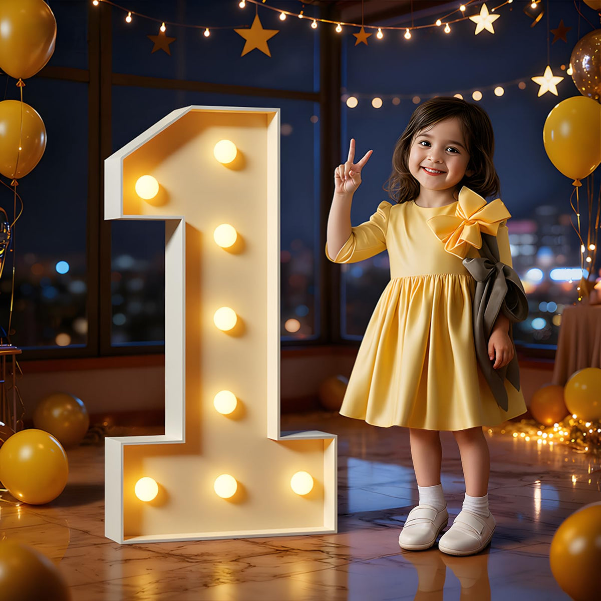 imprsv marquee numbers 3ft first birthday display elevates outdoor parties