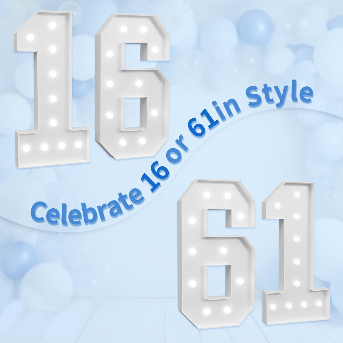 imprsv marquee numbers 16th decor for girls or boys