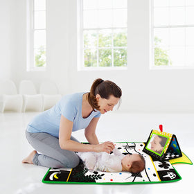 Inbeby Tummy Time Pillow provides soft neck support during tummy time.