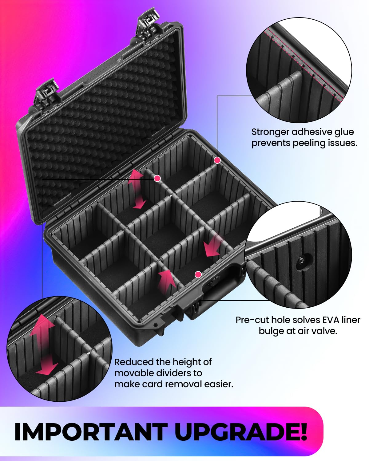 INCHOICASES card case compatible with graded slabs and sleeves