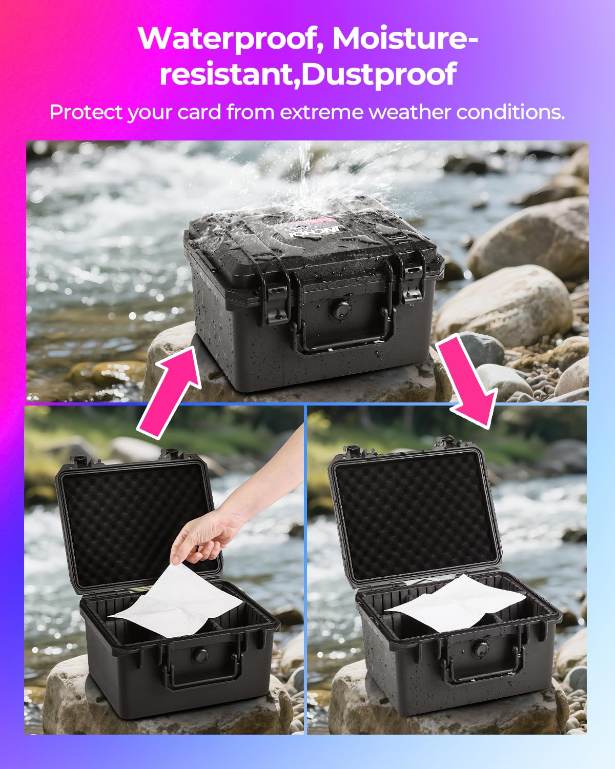 INCHOICASES card case adjustable dividers to organize multiple card sizes