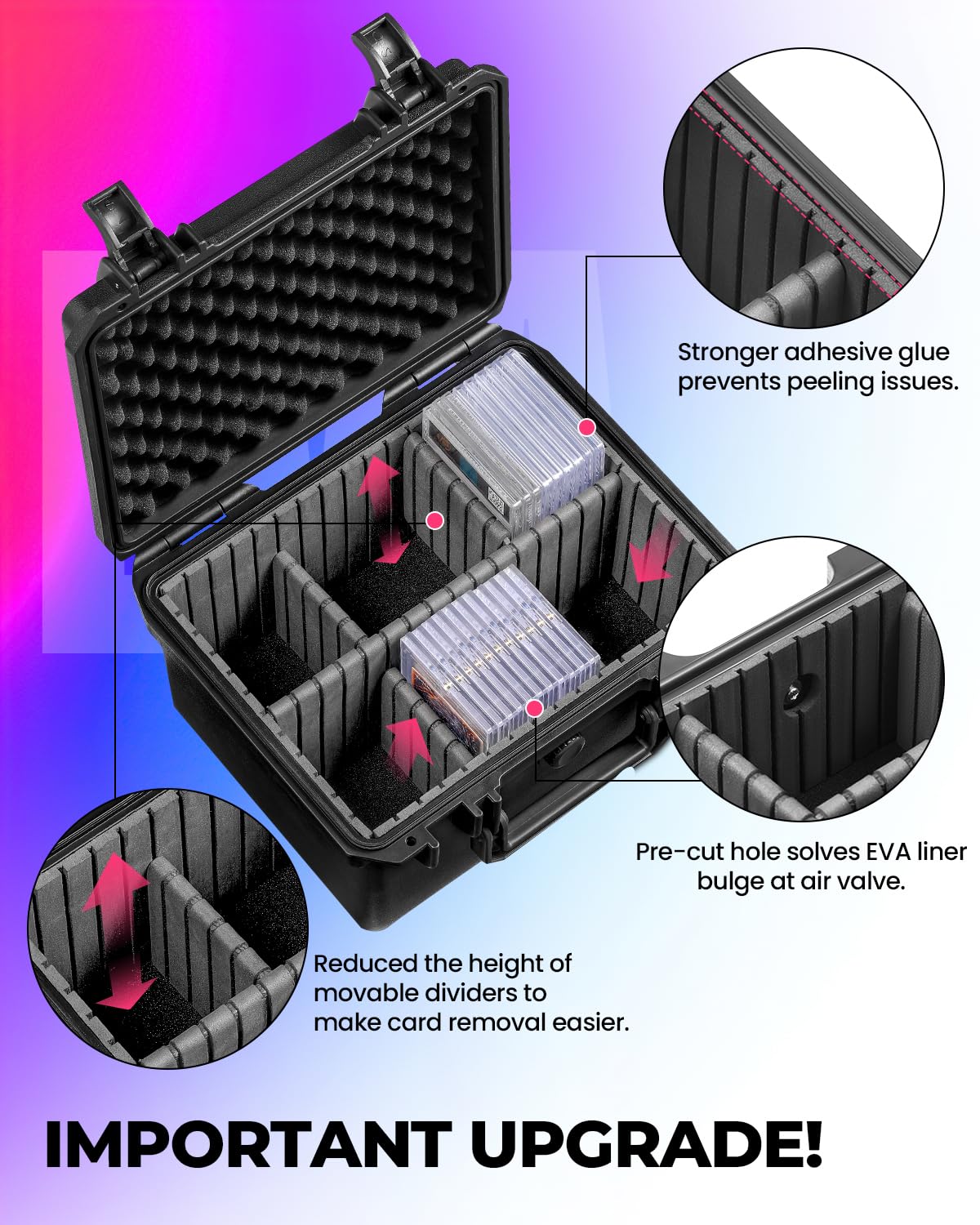 INCHOICASES card case IP67 waterproof shell resists dust and splashes
