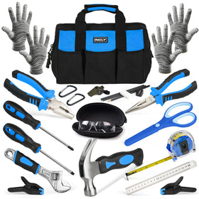 INCLY 24 PCS kids tool set hammer enables engaging home DIY projects.