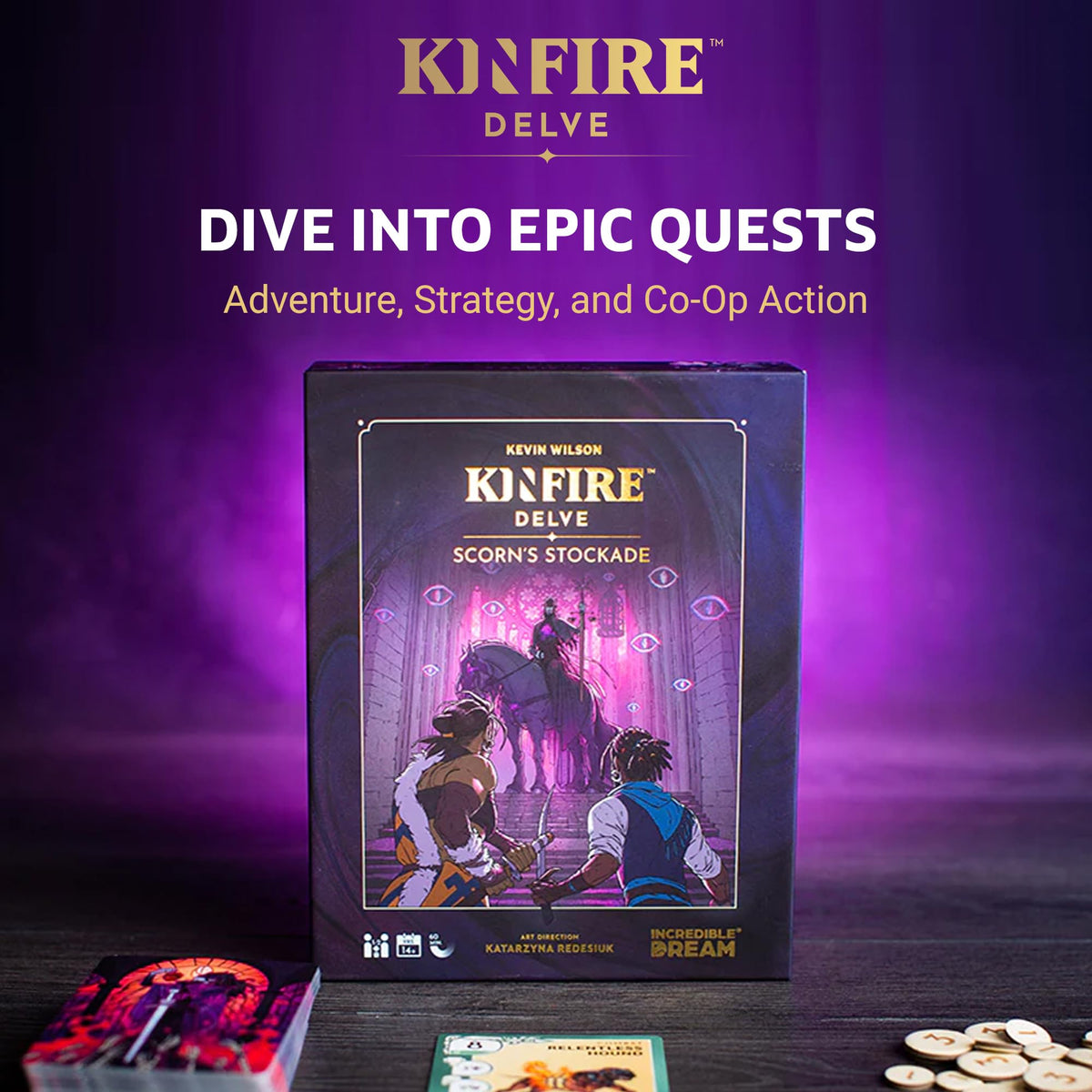 Incredible Dream Kinfire Delve illusion deck highlights strategic planning and tense decisions.