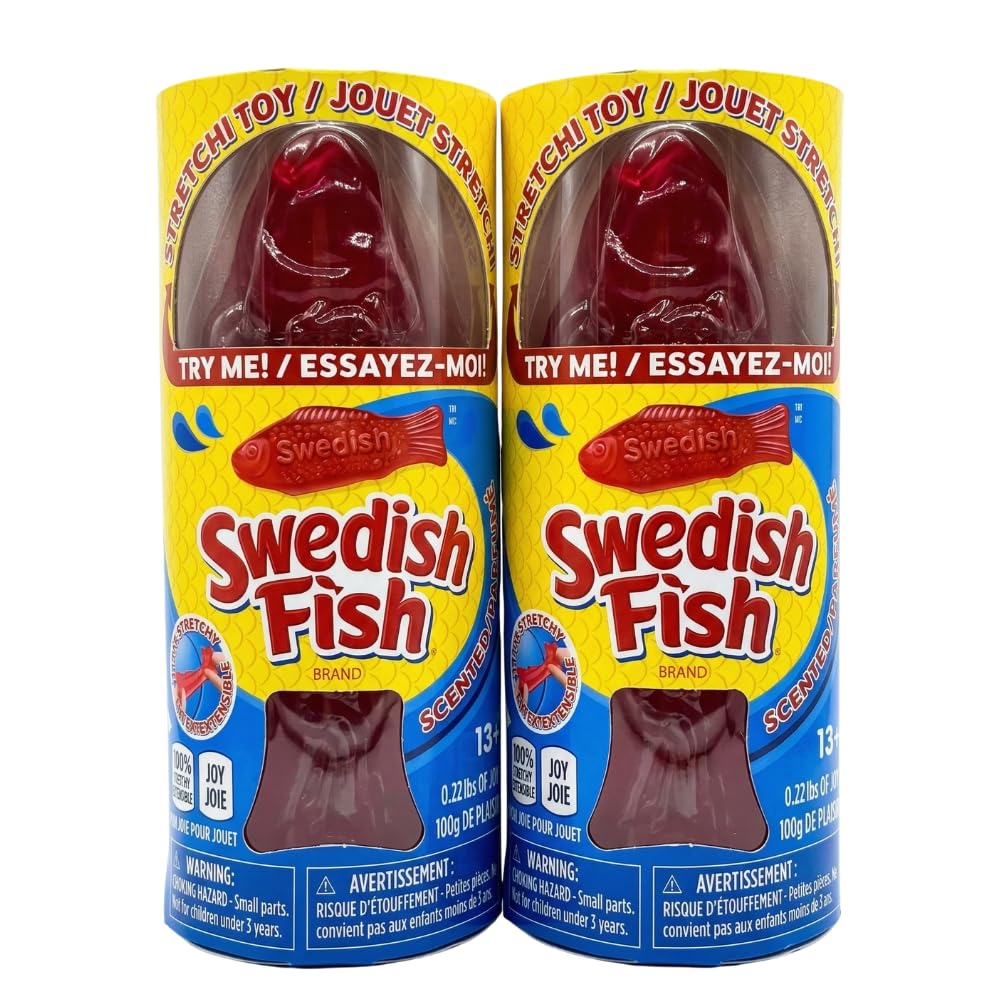 Incredible Group Swedish Fish scented squishy two-pack for tactile play and stress relief.