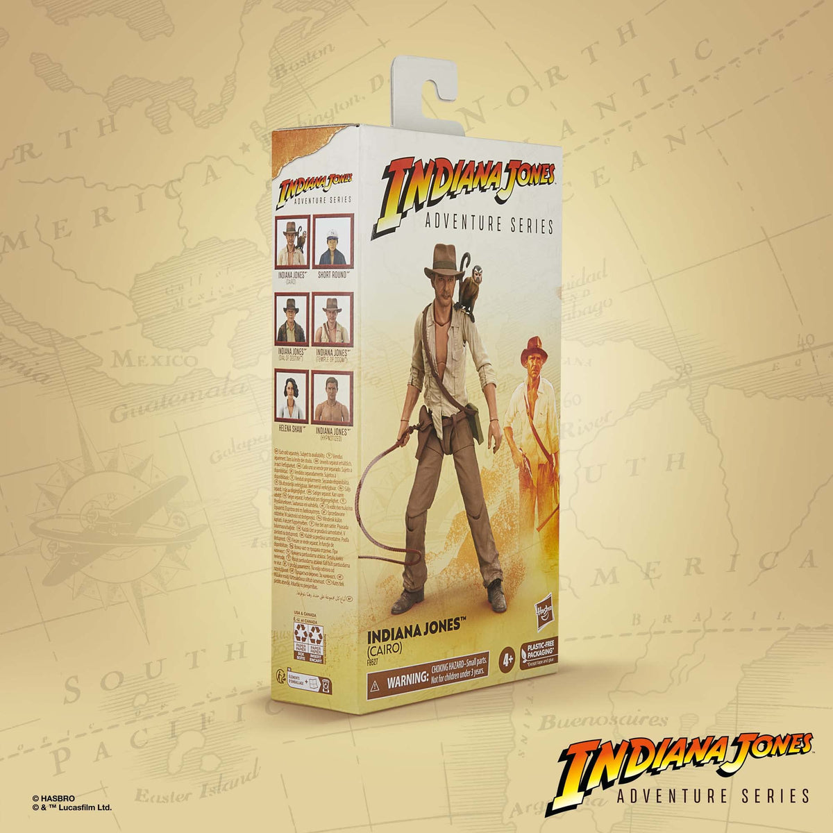 Indiana Jones Cairo accessories set with whip, pistol, satchel enables authentic roleplay.