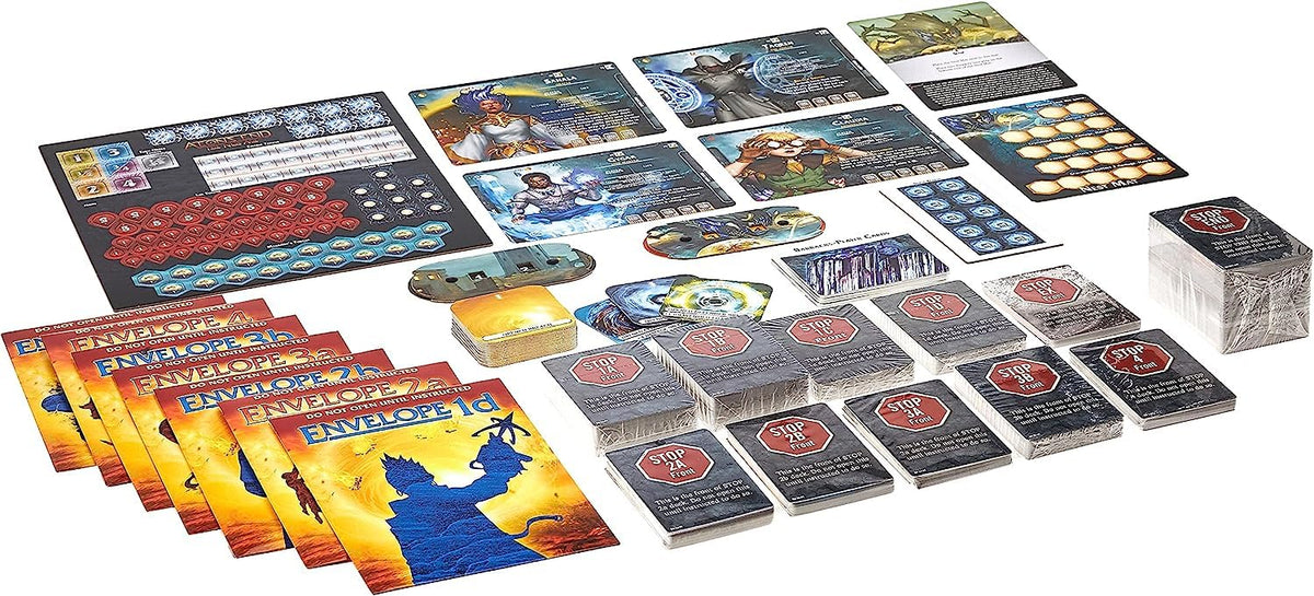 Aeon's End: The New Age components showcase a compact, strategy-driven experience.