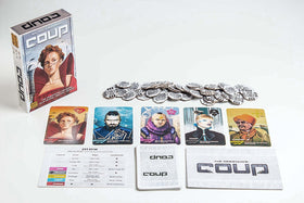 Indie Boards and Cards Allegiance mechanic card spread illustrating shifting loyalties