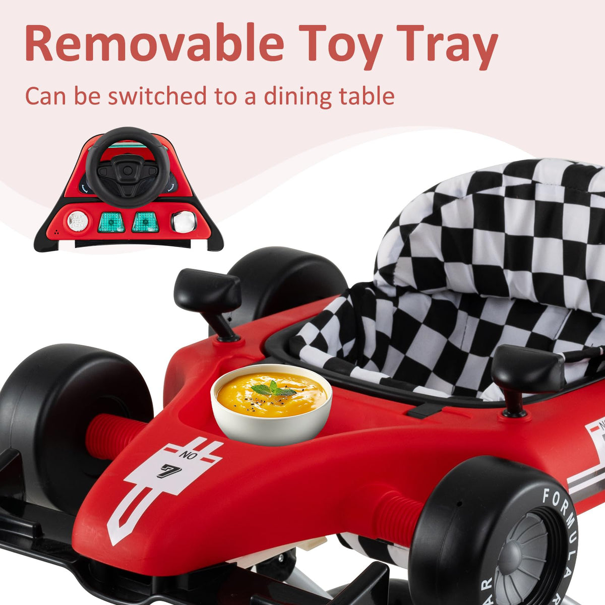 INFANS detachable toy tray for snacks or toys on the go