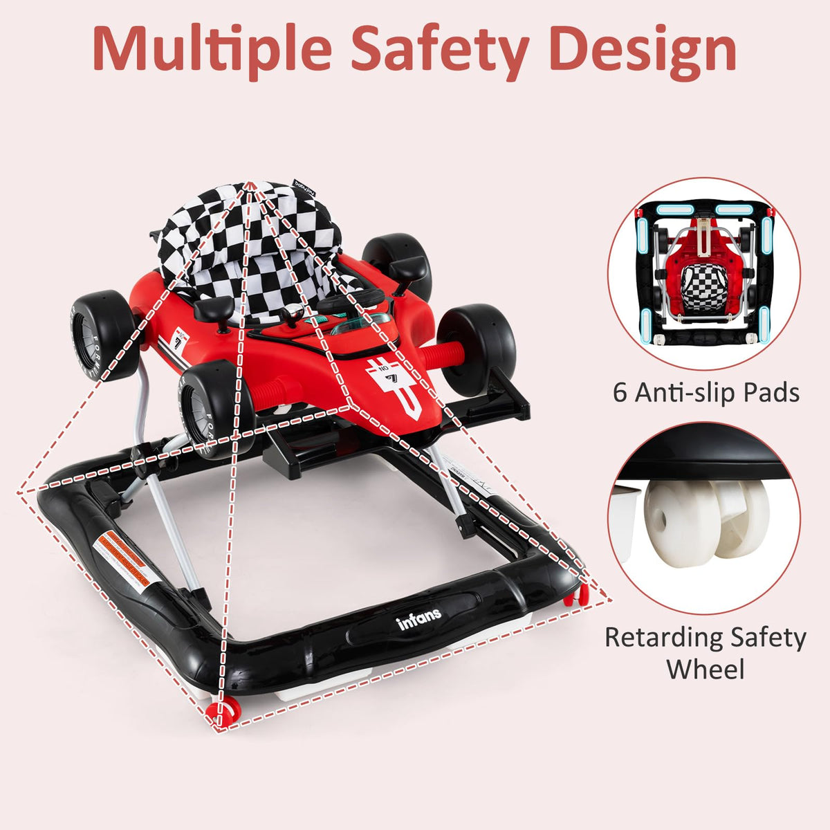 INFANS foldable design for compact storage and travel