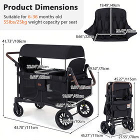 INFANS 4-seater wagon all-terrain tires on various surfaces