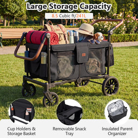 INFANS 4-seater wagon snack tray keeps snacks within reach for kids