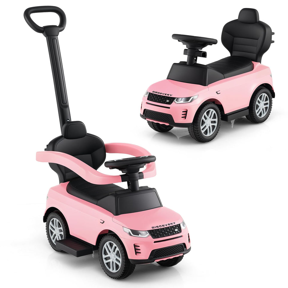 INFANS licensed push car front view with Maserati-inspired design boosts toddler imaginative play.