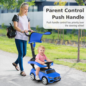 INFANS Mercedes 3-in-1 push car mode demonstrates growth-friendly ride.