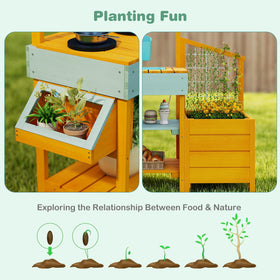 INFANS mud kitchen planter box for planting flowers or vegetables