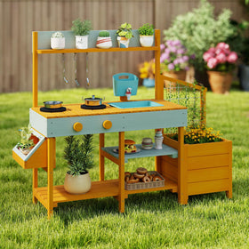 INFANS mud kitchen side storage for tools and accessories
