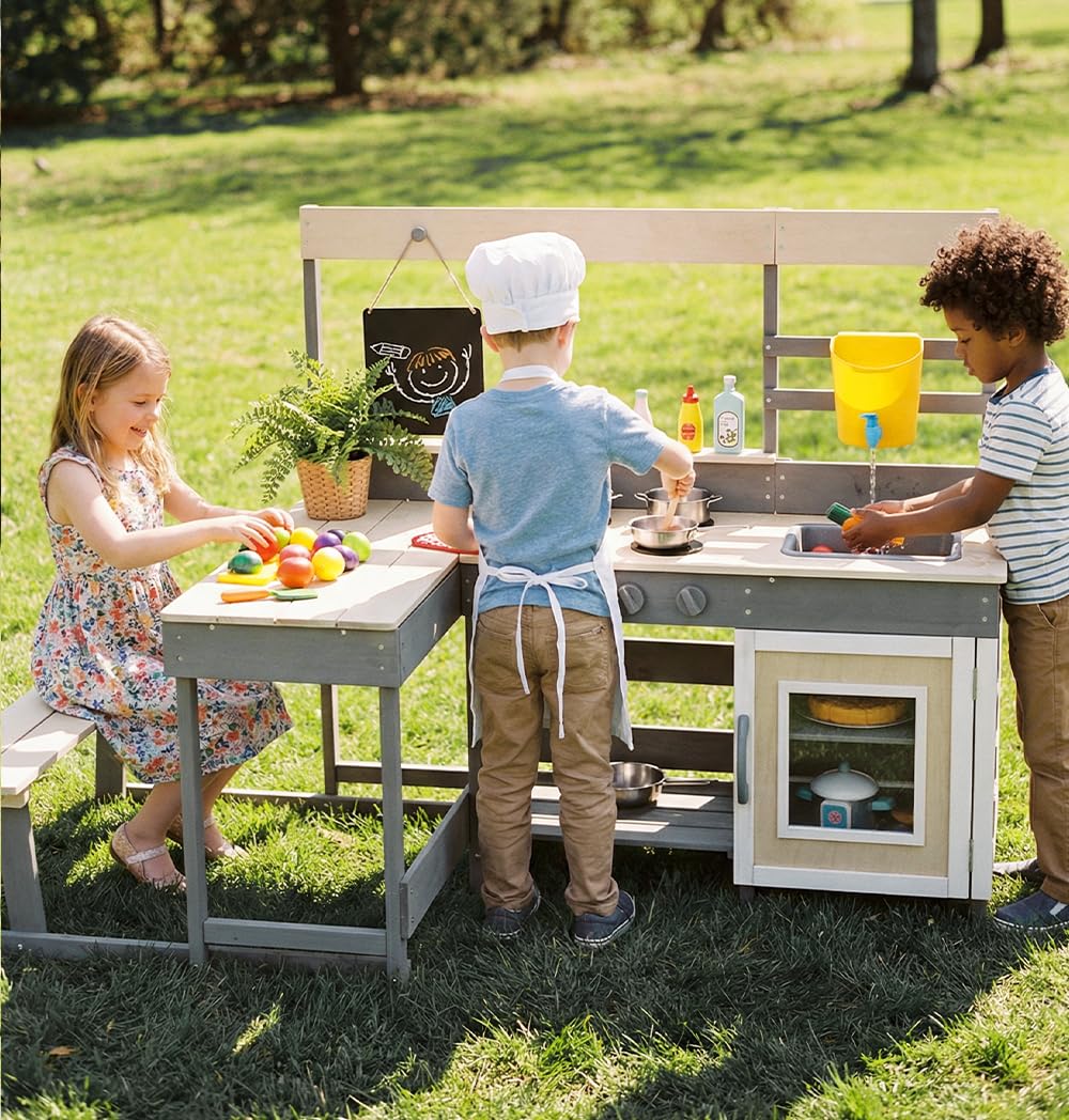INFANS Mud Kitchen swivel faucet for realistic water play