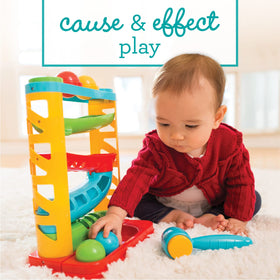Infantino Bop & Drop Ball Tower two slides encourage open-ended play