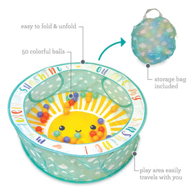 Infantino Pop-Up Ball Pit suitable for both indoor and outdoor play.