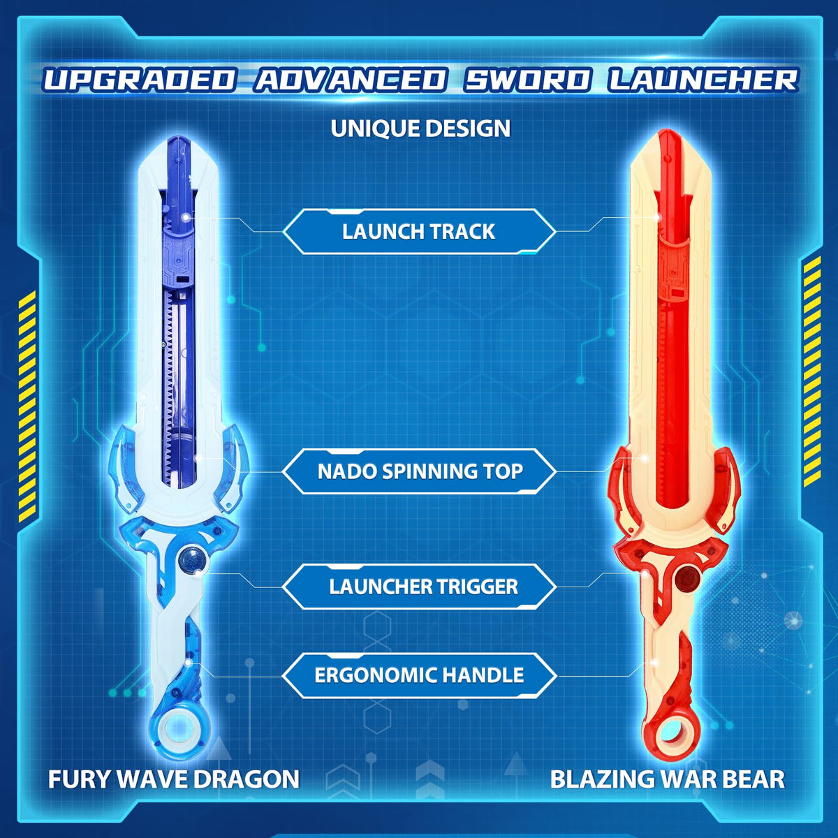 Infinity Nado mini sword launcher set speeds up beginner battles