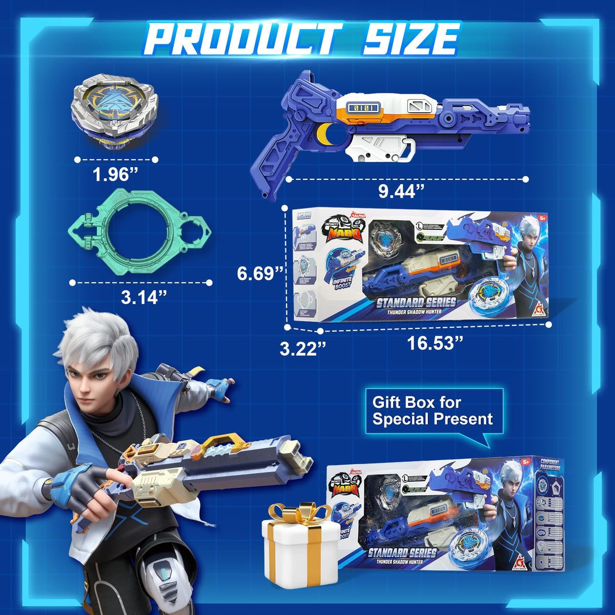 Infinity Nado S7 duel arena in use with launcher and tops