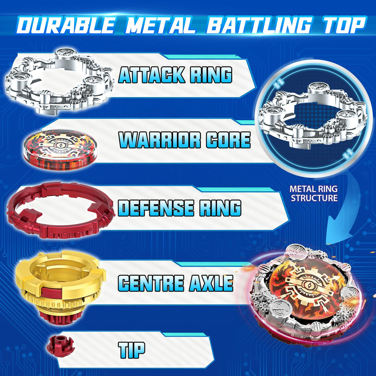 Infinity Nado S7 metal-defense-top in action with sturdy balance