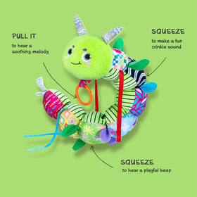 Infinno Caterpillar Green head with music, soothing melody