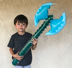 Inflatable Army pixel weapon set pack for themed parties and gifts.