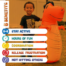 Inflatable Dudes suitable for ages 3-11 during active play.