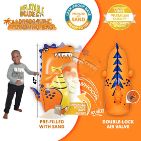 Inflatable Dudes dinosaur party decorations add festive ambience and active entertainment.