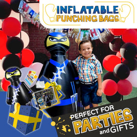 Inflatable Dudes Ninja Toy 47-inch durable vinyl construction for indoor and outdoor use.